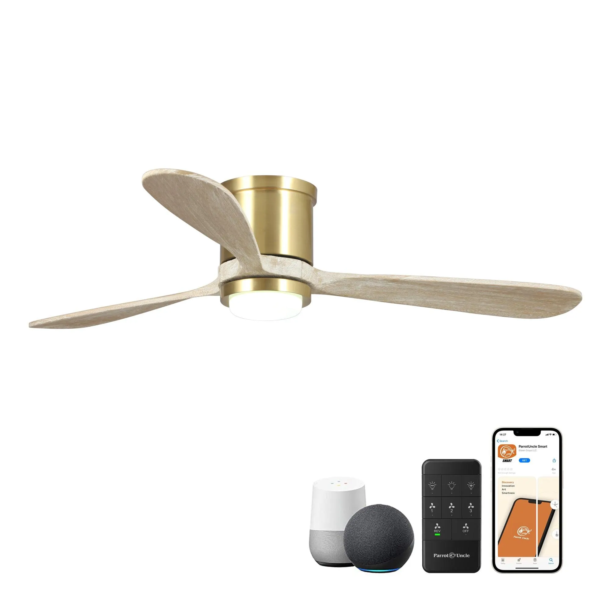 52" Mayna Smart Fan with LED Light and Remote Control