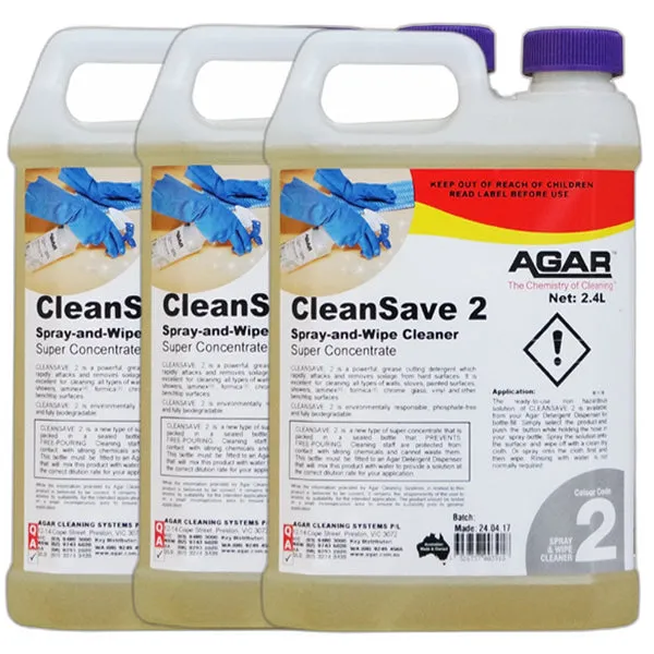 Agar CleanSave 2 Spray and Wipe Cleaner