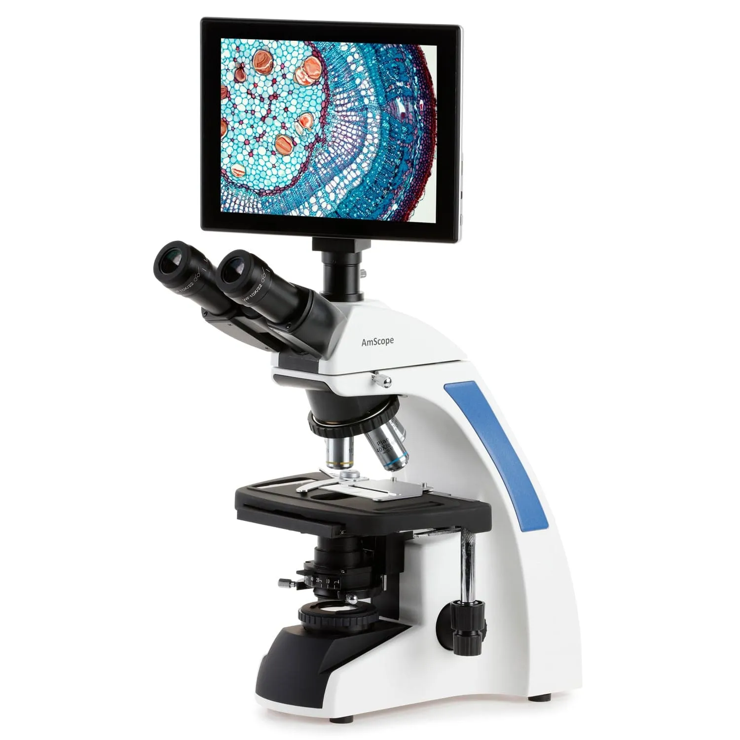 AmScope T720 Series Koehler LED Trinocular Compound Microscope with 9.7" Touchscreen Imaging System