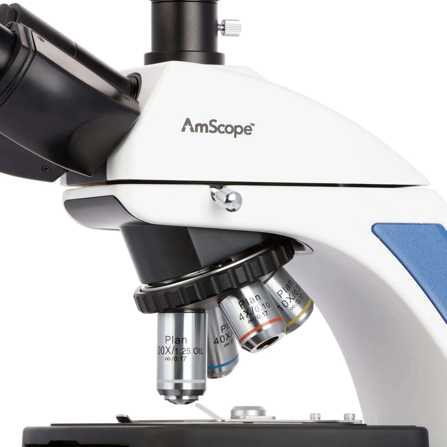 AmScope T720 Series Trinocular Compound Microscope   Koehler LED Illumination   10.5" Touchscreen 8MP Imaging System