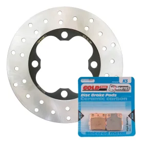 BRAKE DISC & PAD FRONT KIT - HON TRX420TM 08-13