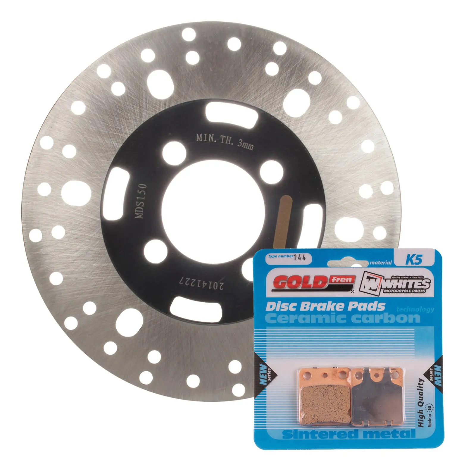 BRAKE DISC & PAD FRONT KIT - YAM YFM350FW BIG BEAR 99