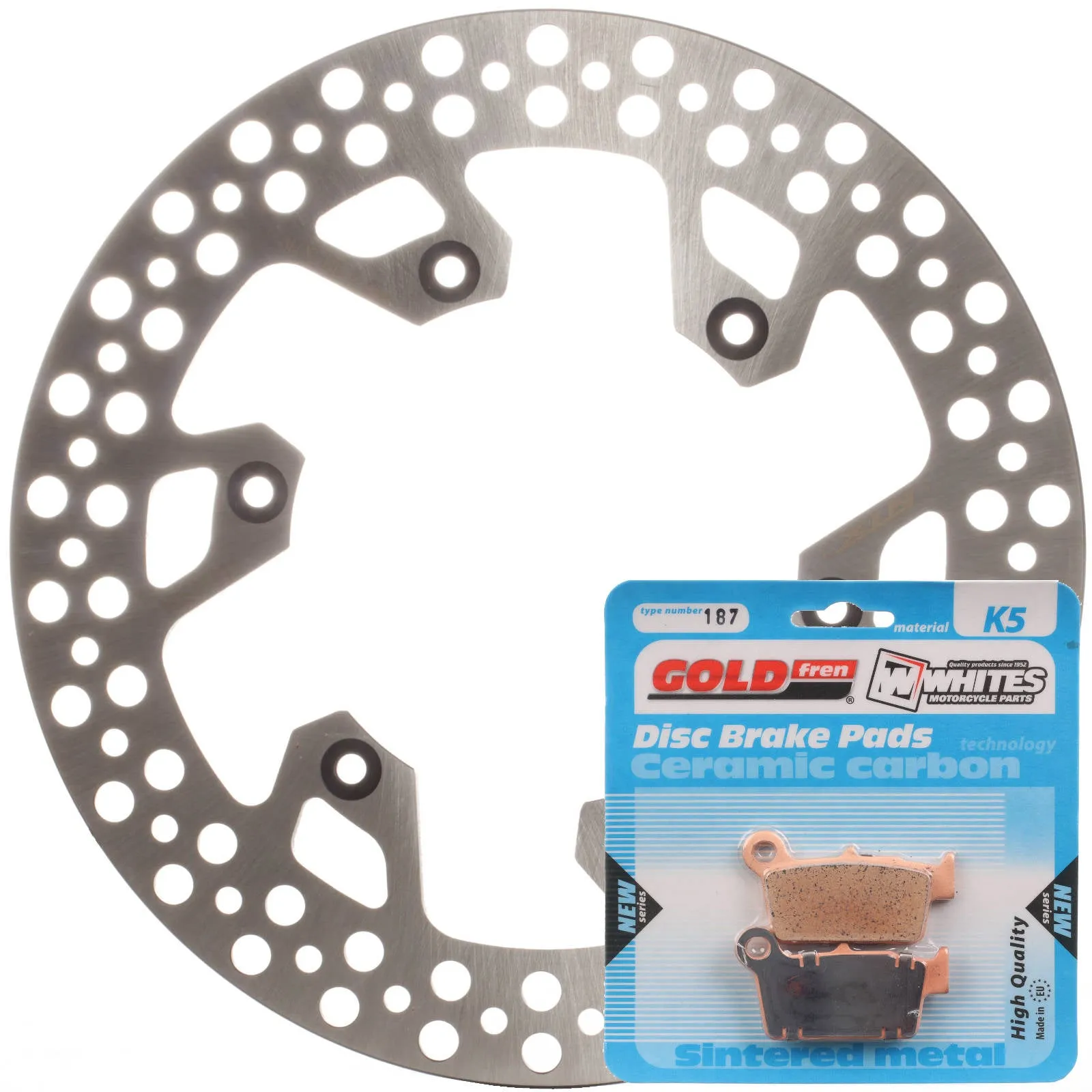 BRAKE DISC & PAD REAR KIT - YAM YZ125 03-20