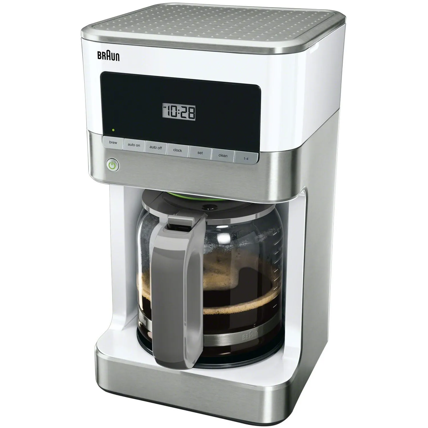 Braun Brew Sense 12-Cup Drip Coffee Maker in Stainless Steel and White (KF6050WH)