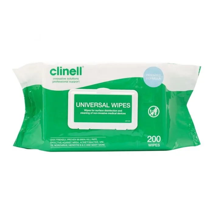 Clinell Universal Disinfectant Wipes (200)