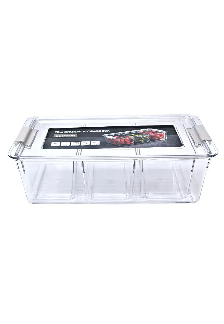 Cuisson PET Fridge Container with Lid 33 x 17 x 10cm