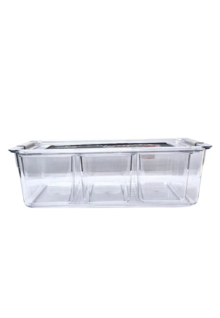 Cuisson PET Fridge Container with Lid 33 x 17 x 10cm