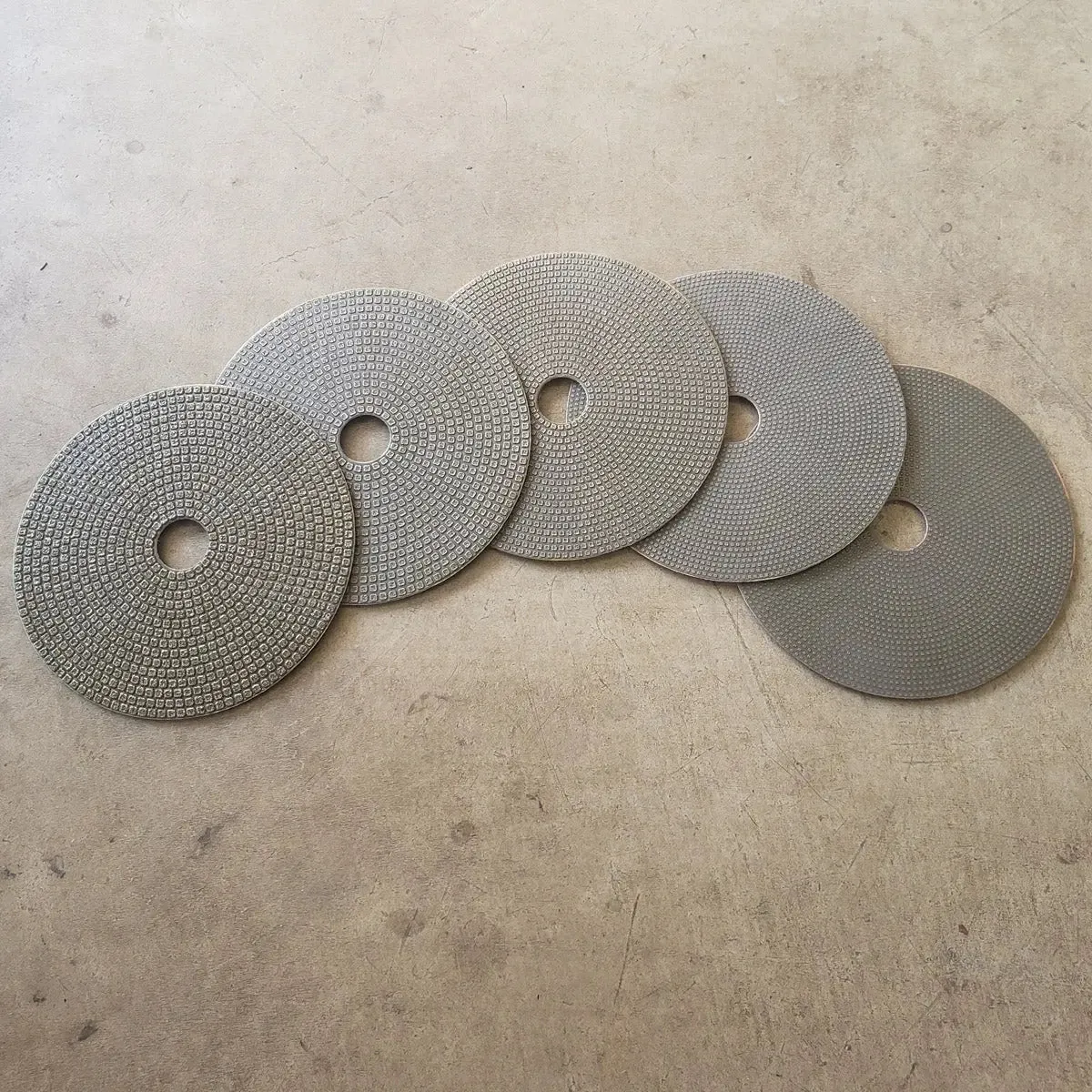 Diamond Sanding Pad Discs, ExpXT 5" Velcro Backed Electroplated