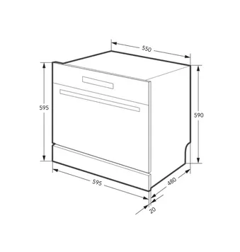 EF EFDW 6081 BSM 60CM Built-in Dishwasher