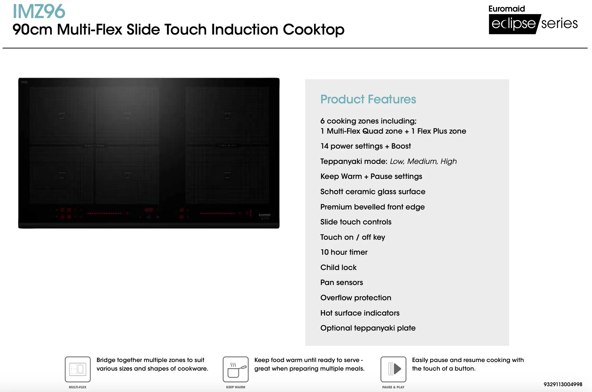 Euro Appliances x Euromaid  90cm Induction Package No. 3