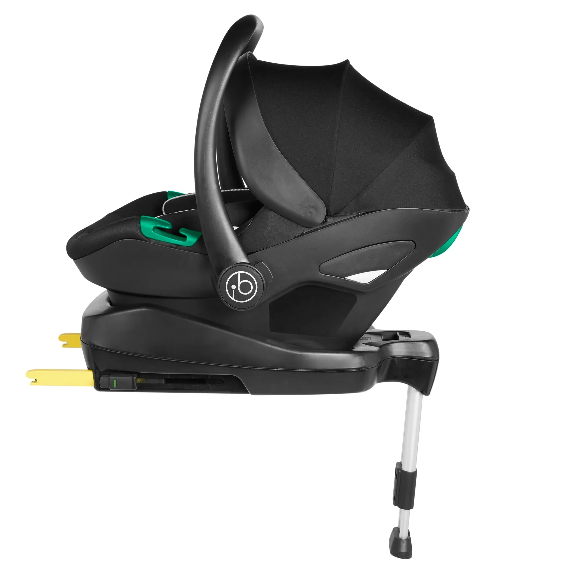 Ickle Bubba Stomp Luxe All-in-One I Size Travel System With Isofix Base (Stratus) Charcoal Grey on Silver