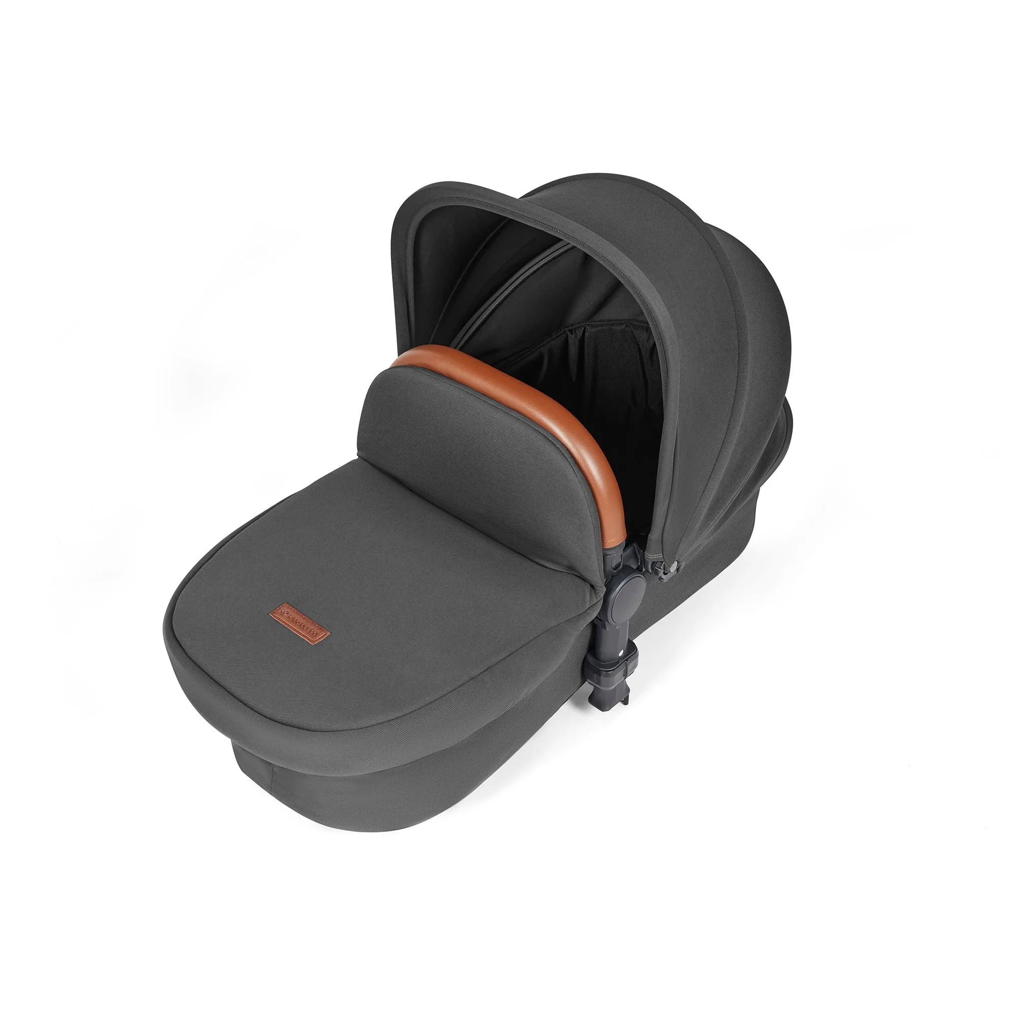 Ickle Bubba Stomp Luxe All-in-One I Size Travel System With Isofix Base (Stratus) Charcoal Grey on Silver