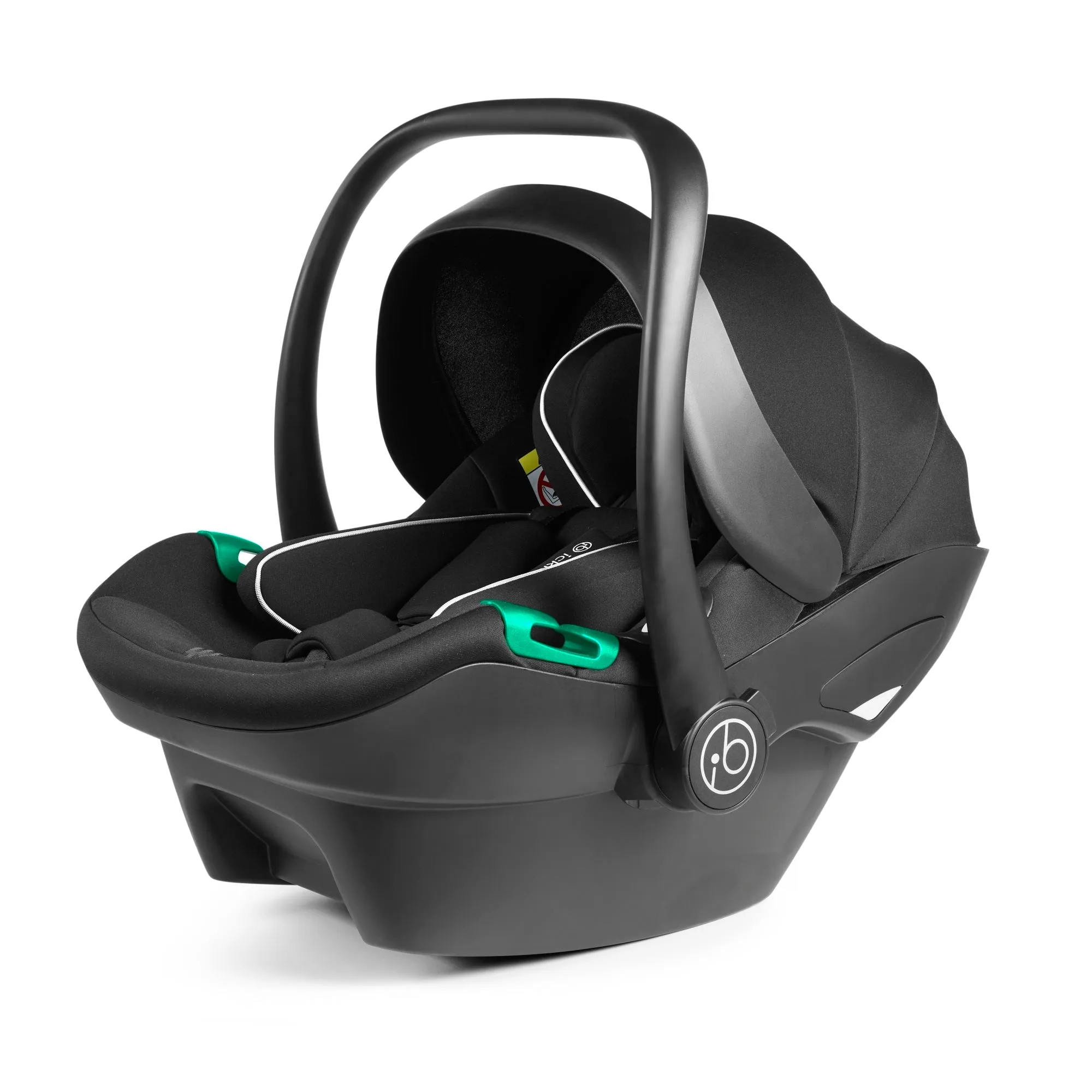 Ickle Bubba Stomp Luxe All-in-One I Size Travel System With Isofix Base (Stratus) Charcoal on Black