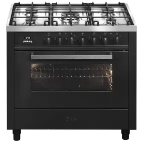 ILVE V09CWMP/MG 90CM Freestanding Cooker Black Electric Oven 5 Gas Burners