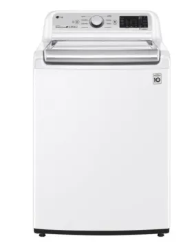 LG 27 in. 4.8 cu. ft. Mega Capacity White Top Load Washer, Agitator, with TurboWash3D and Wi-Fi Connectivity