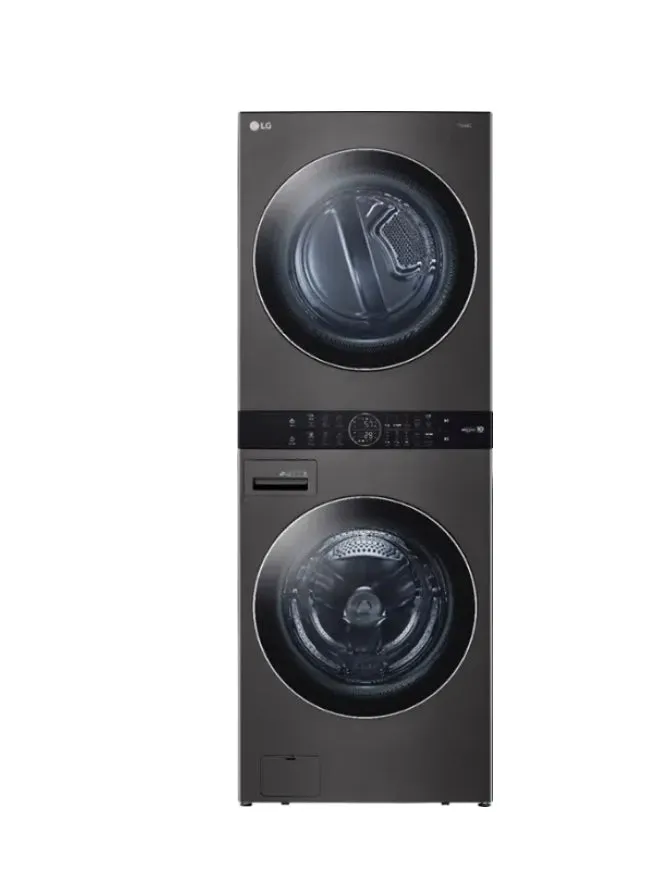 LG - 4.5 Cu.Ft. 6-Cycle Front-Load Washer and 7.4 Cu.Ft. 6-Cycle Electric Dryer WashTower with Steam and BI Intelligence