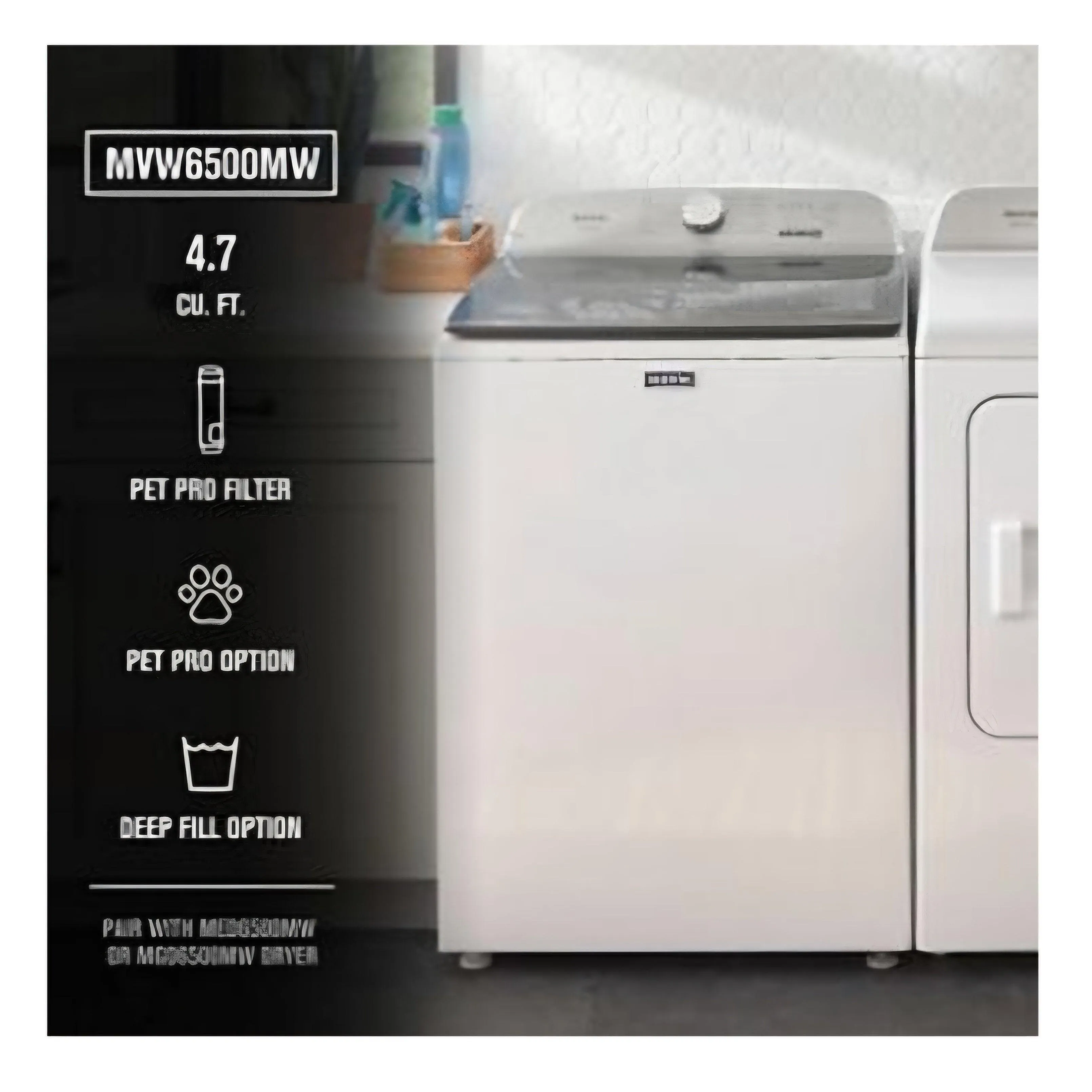 Maytag Pet Pro-Top Load Washer - 4.7 Cu. Ft.