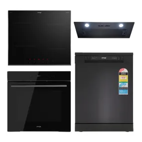 Omega OG605 60cm Kitchen Appliance Package, Pyro Oven, Induction Cooktop