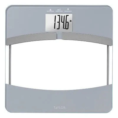 Open Box - Glass Body Composition Personal Scale Gray/Clear - Taylor