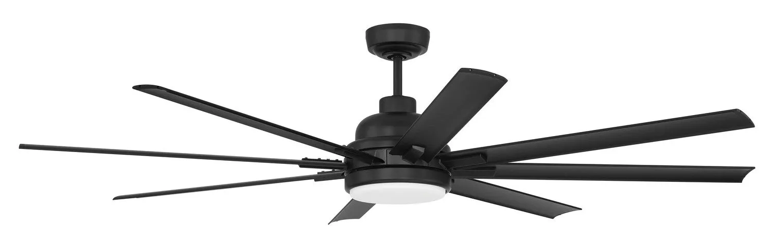 Rush 65" Ceiling Fan in Flat Black