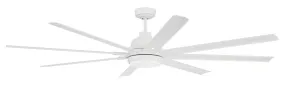 Rush 72" Ceiling Fan in White