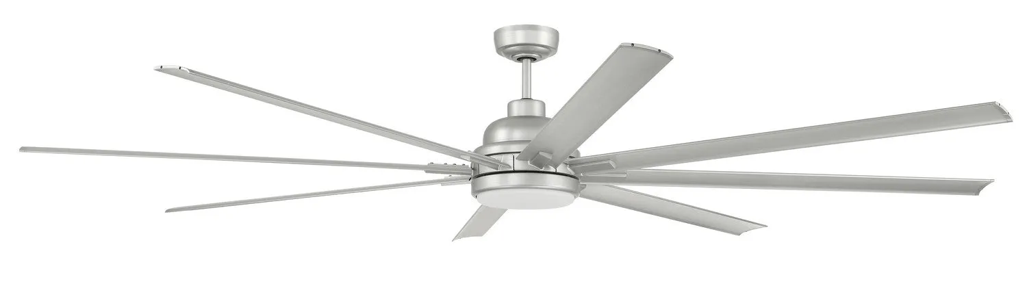 Rush 84" Ceiling Fan in Painted Nickel