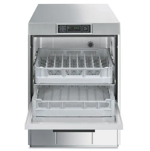 Smeg Commercial Twin Basket Undercounter Dishwasher with Integrated Water Softener - UD512DSUK