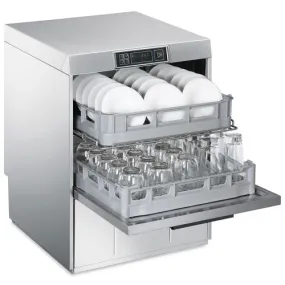 Smeg Commercial Twin Basket Undercounter Dishwasher with Integrated Water Softener - UD512DSUK